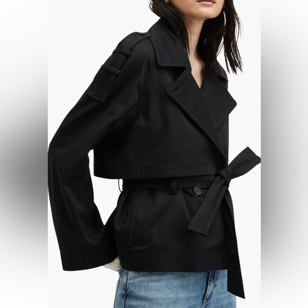 AllSaints Beckette Short Trench Coat